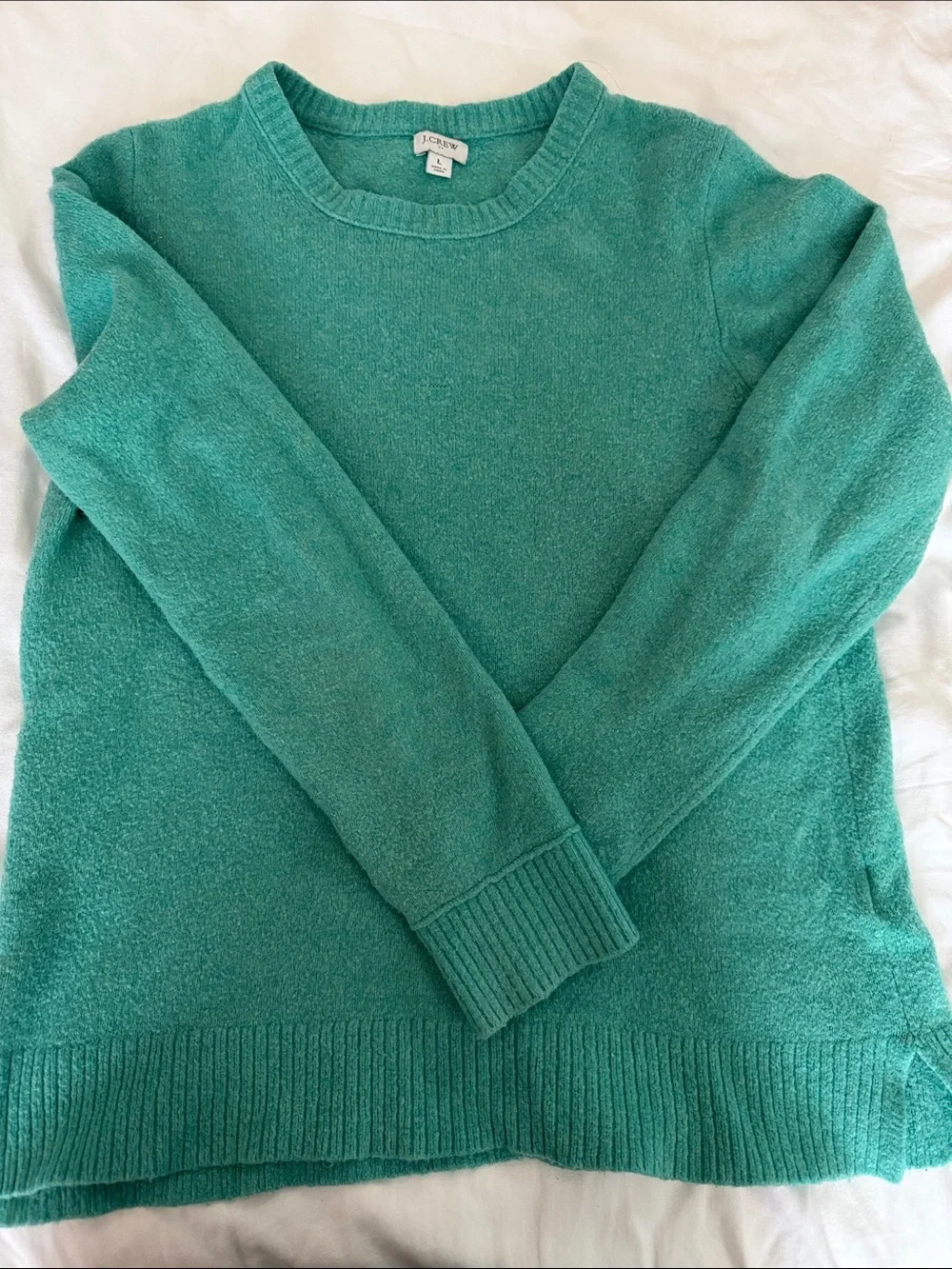J. Crew Teal Green Crewneck Sweater